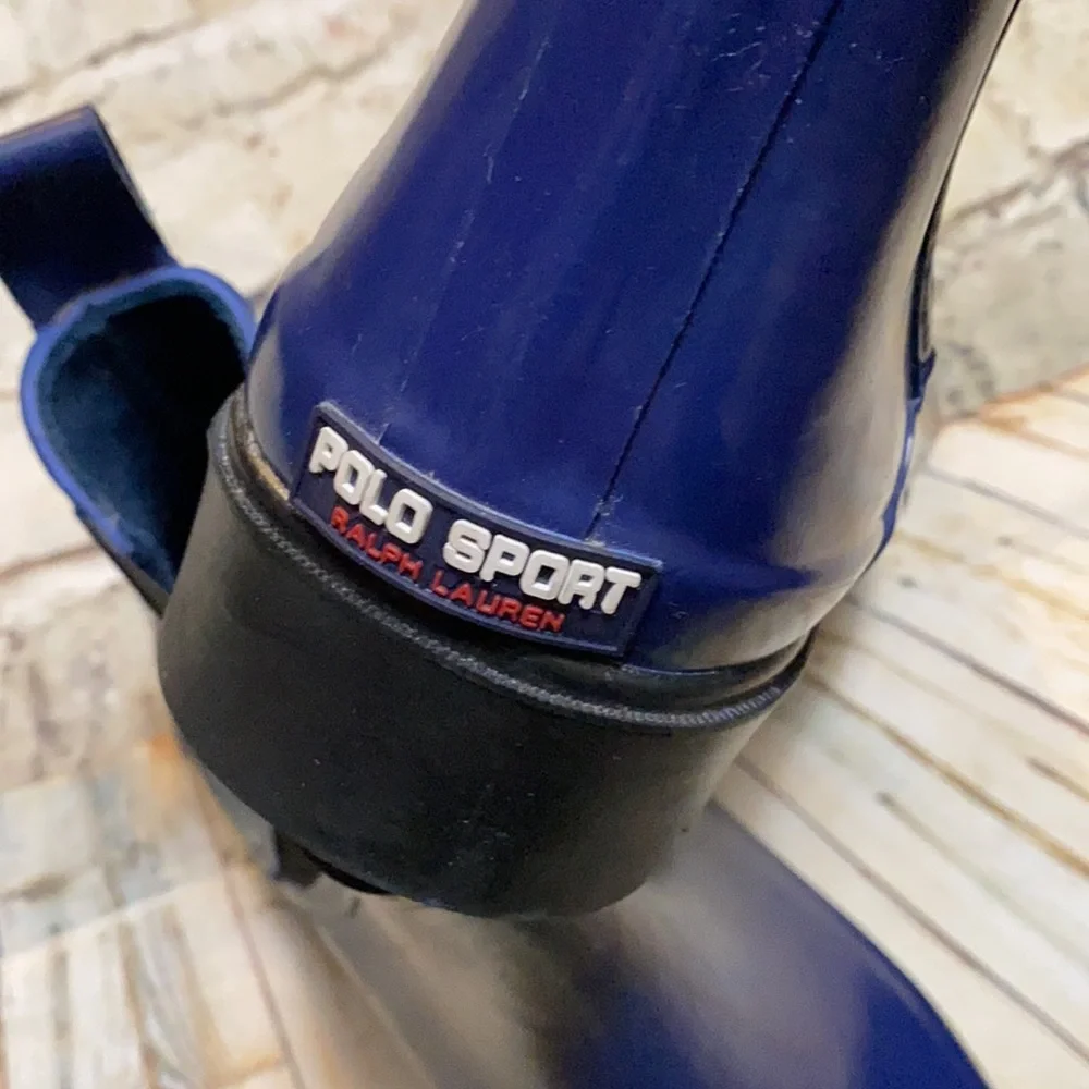 Polo Ralph Lauren Polo Sport Blue Rain Boots Size 9